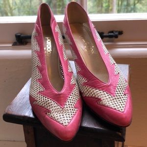 Vintage Pink and White Paradox Pumps